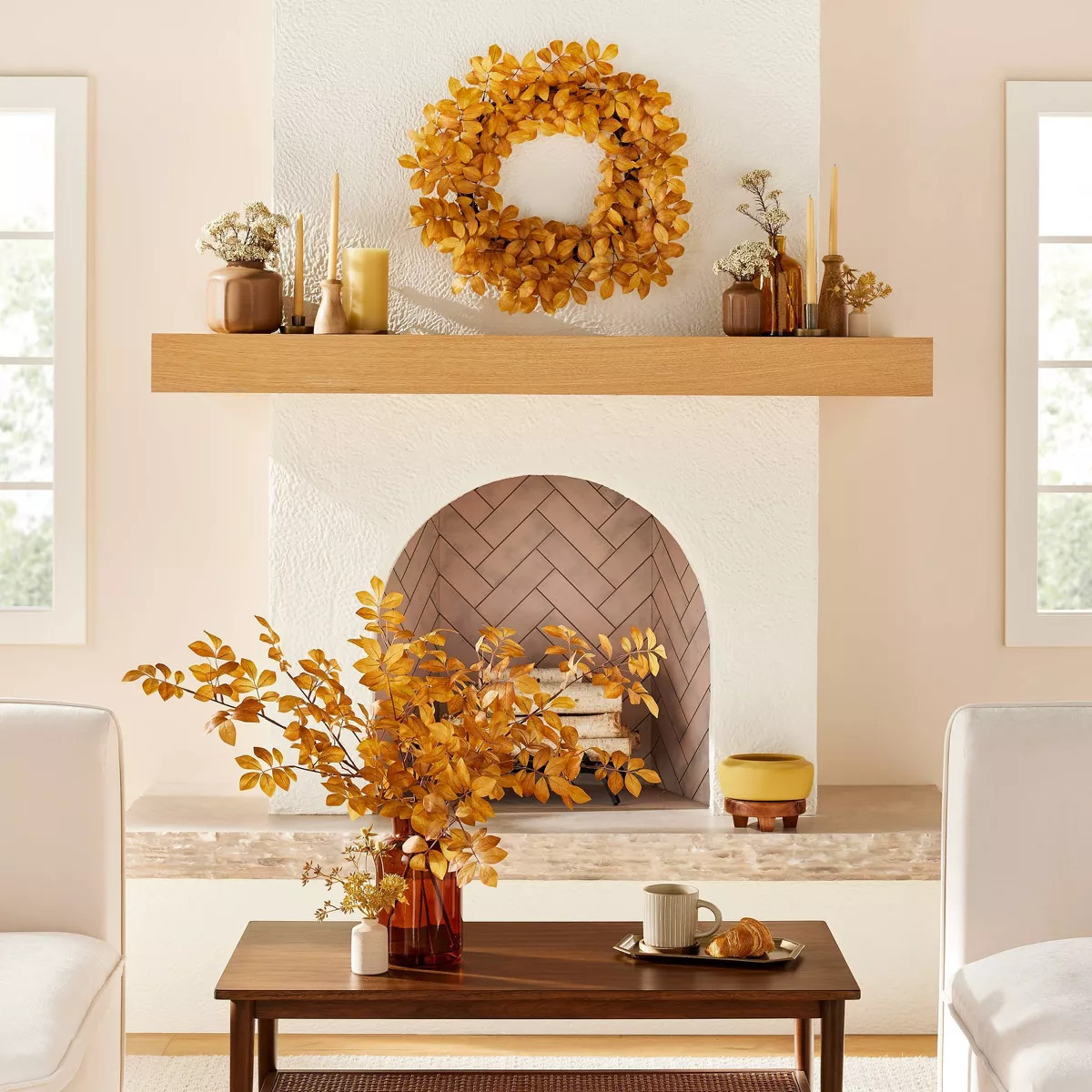 Faux Bleached Sedum & Thistle Fall Arrangement - Hearth & Hand™ with Magnolia | Target