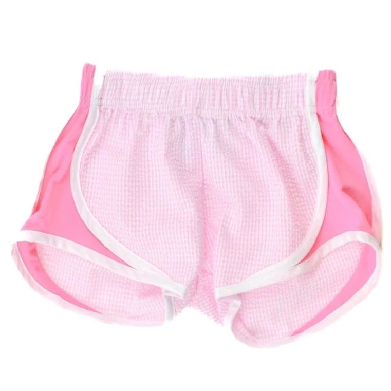 Colorworks by Funtasia Too Kids Athletic Shorts - Pink Shorts with White Sides | JoJo Mommy