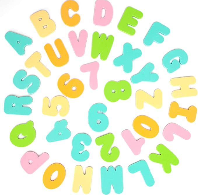 Tub Cubby Safe & Soft ABC 123 Foam Bath Letters & Numbers - Magically Stick On Wet Walls + Bonus ... | Amazon (US)