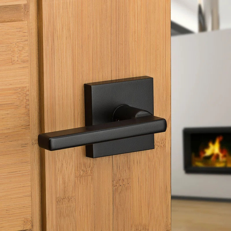 Halifax Passage Door Lever with Square Rosette | Wayfair North America