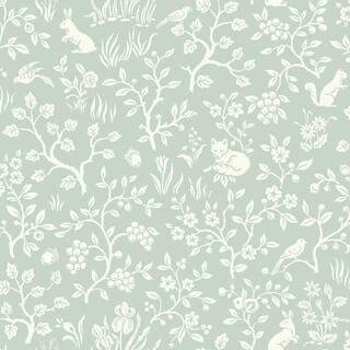 34.17 sq. ft. Magnolia Home Fox and Hare Premium Peel and Stick Wallpaper | The Home Depot