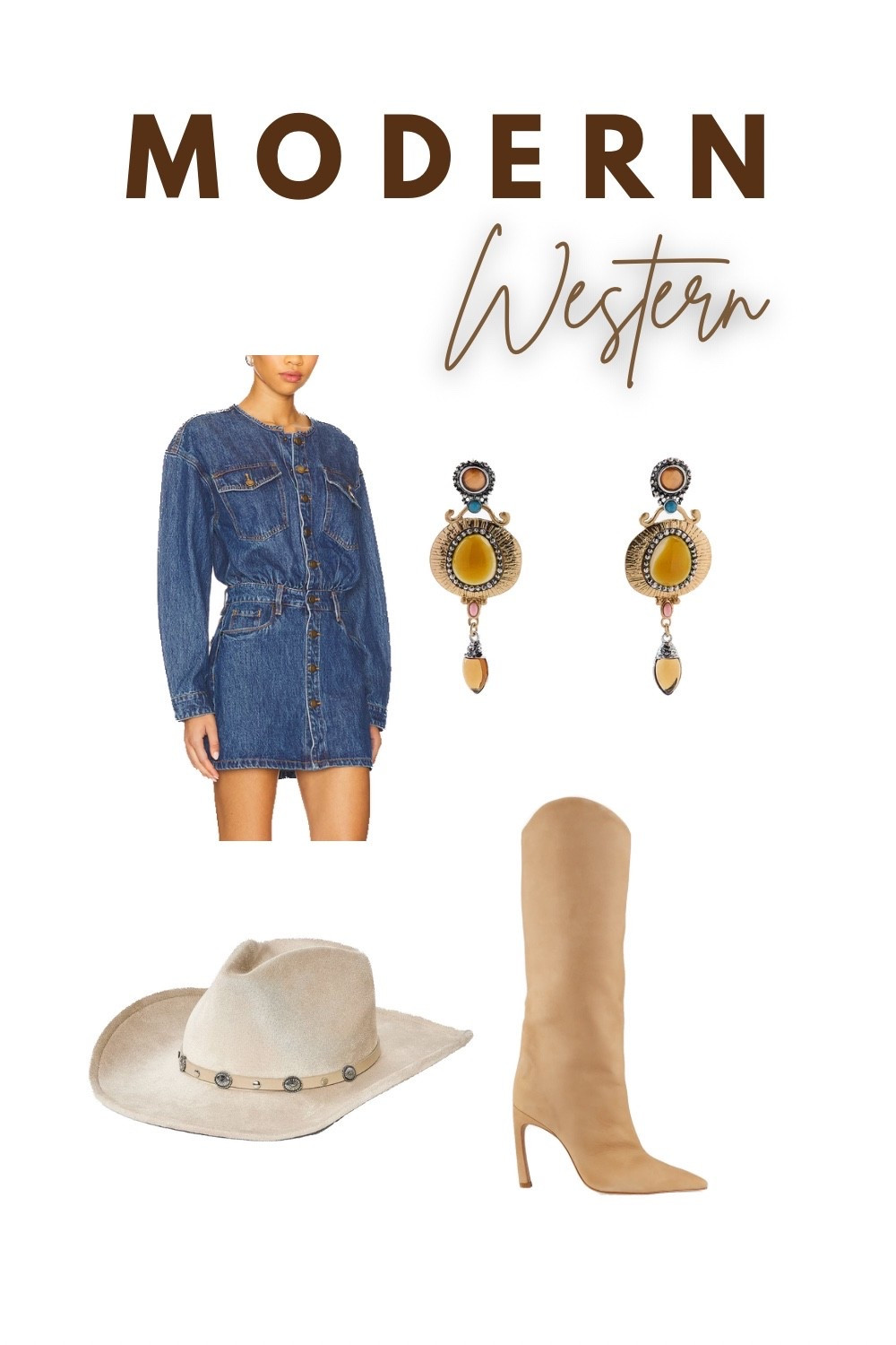 Add subtle western vibes to your outfit with a cowboy hat and western inspired earrings 

#LTKShoeCrush #LTKStyleTip