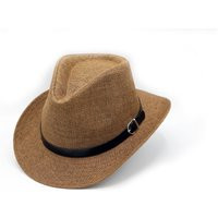 Summer Straw Cowboy Cowgirl Hat, Boho Fedora Hats, Western Style Man Women Beach Groomsmen Hat | Etsy (US)