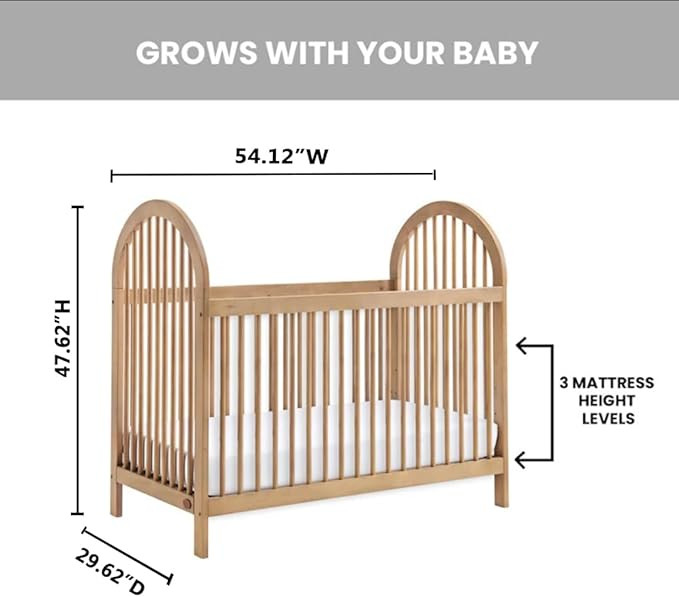 Soho Baby Everlee 3-in-1 Island Crib, Honey Wood | Amazon (US)