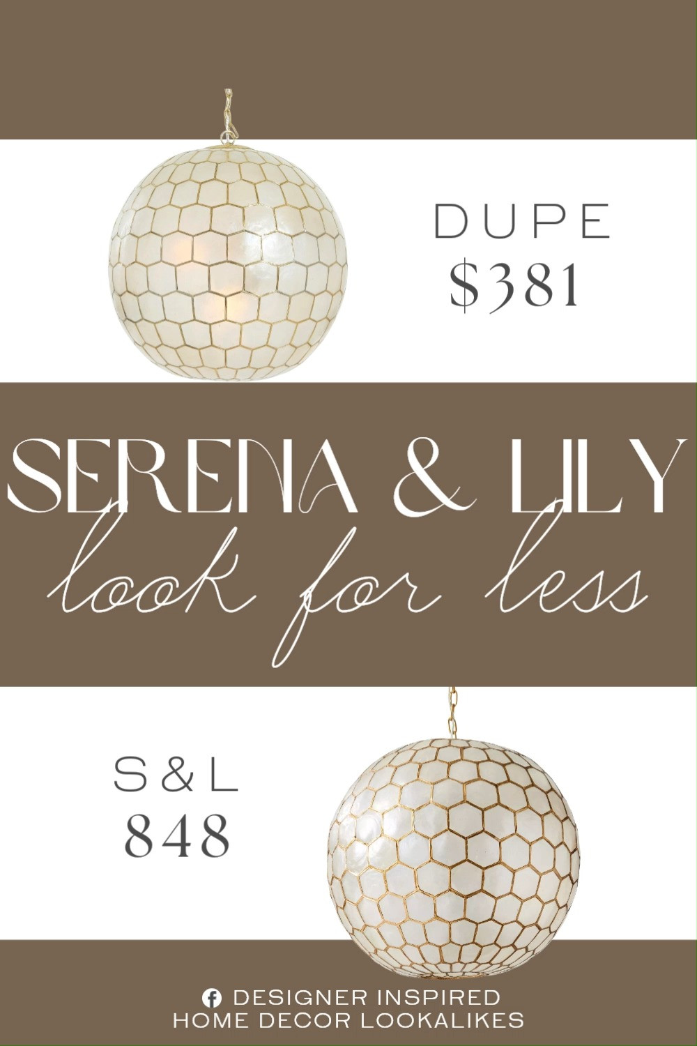 Inspired by Serena & Lily Capiz Honeycomb Pendant. Capiz Shell Pendant Light. White Seashell Chandelier. Coastal Shell Lighting. Antique Gold Pendant Light. Honeycomb Pendant Light. Statement Ceiling Fixture. Coastal Chic Lighting. 

Home more affordable option find copy cat similar look for less budget friendly affordable cheap cheaper beautiful pretty. Clearance sale coupon code discount code promo code luxury lookalike look a like Inspo inspiration inspired by idea ideas Love like these? I share multiple every day in my FB group.
#serenaandlilyinspired #pendantlight #chandelierstyle #globependant #honeycombdesign #statementlighting #lightinginspo 

 #LTKHome