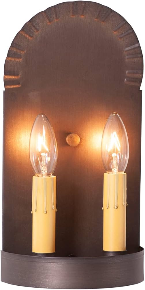 Irvin's Country Tinware 2-Light Colonial Electric Tin Sconce | Amazon (US)