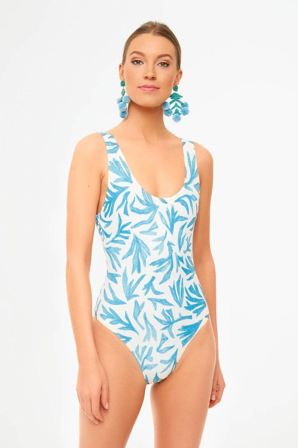 Kelp Sea Blue Rachel One Piece | Tuckernuck (US)