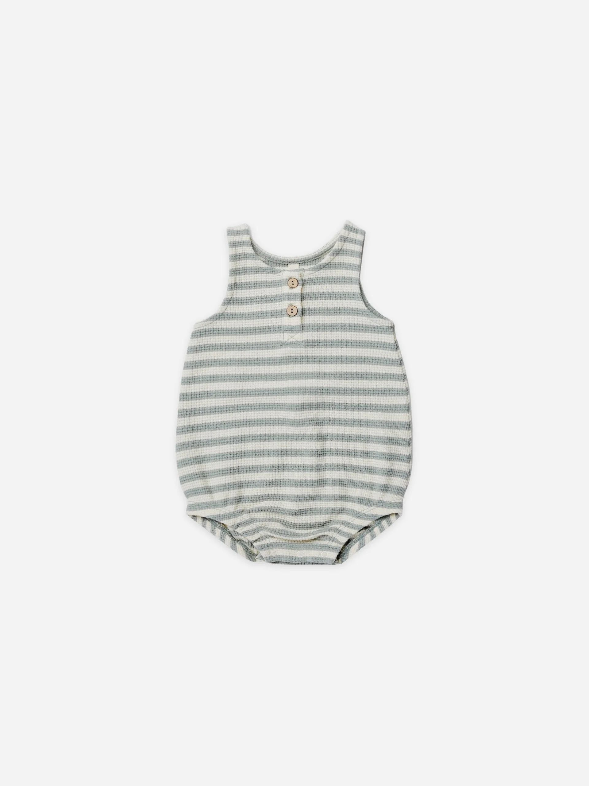 Waffle Sleeveless Bubble | Sky Stripe | Rylee + Cru