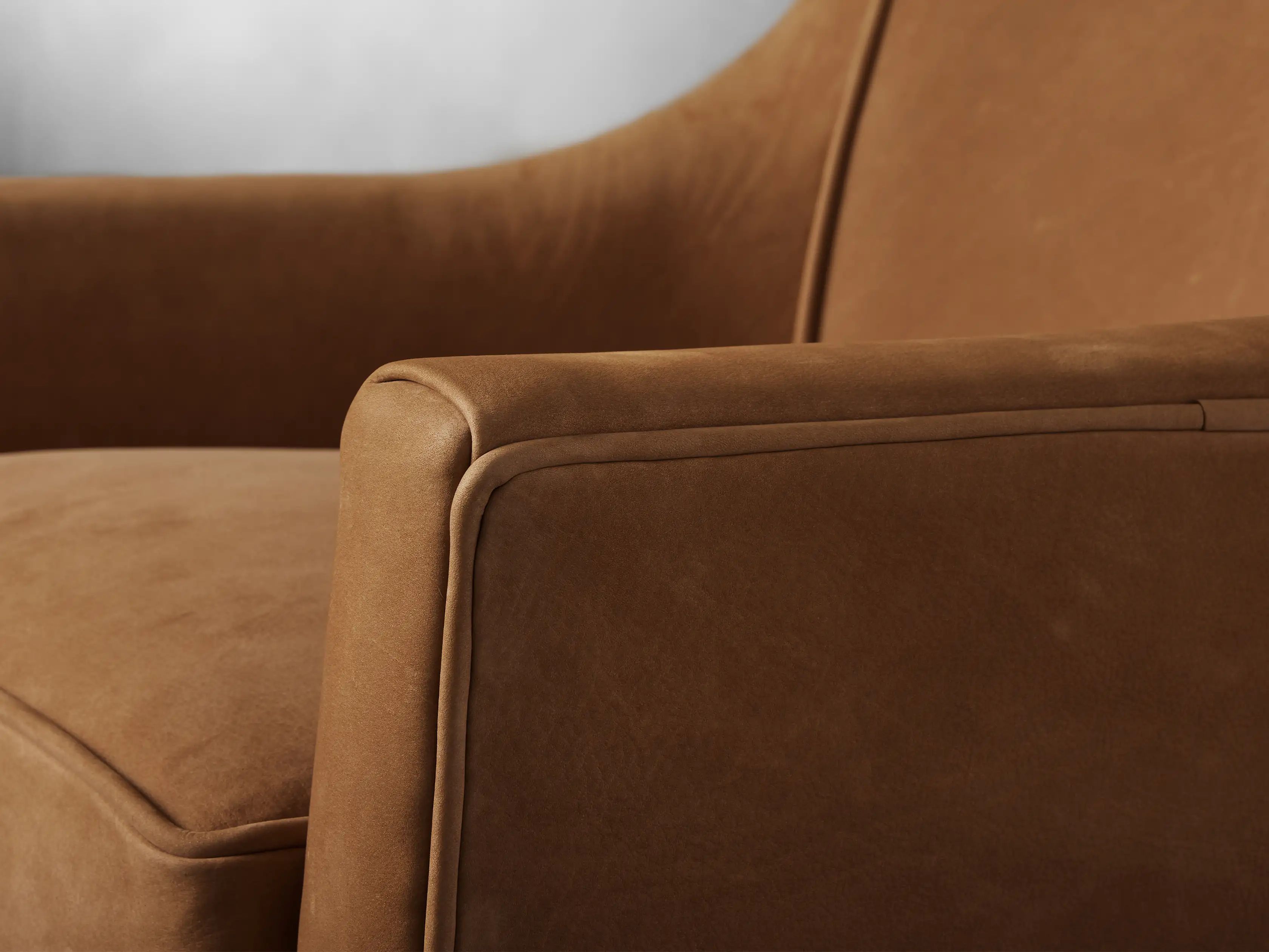 Morris Nubuck Leather Swivel Chair | Arhaus