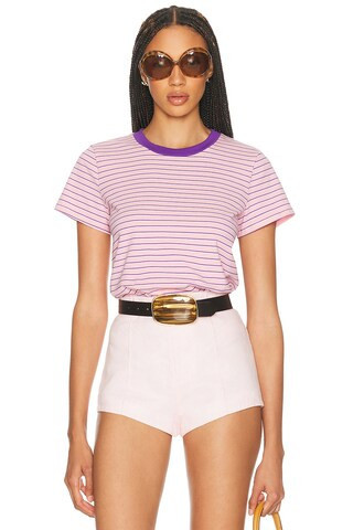 Helsa Little Boy Tee in Stripe in Purple | FWRD 
