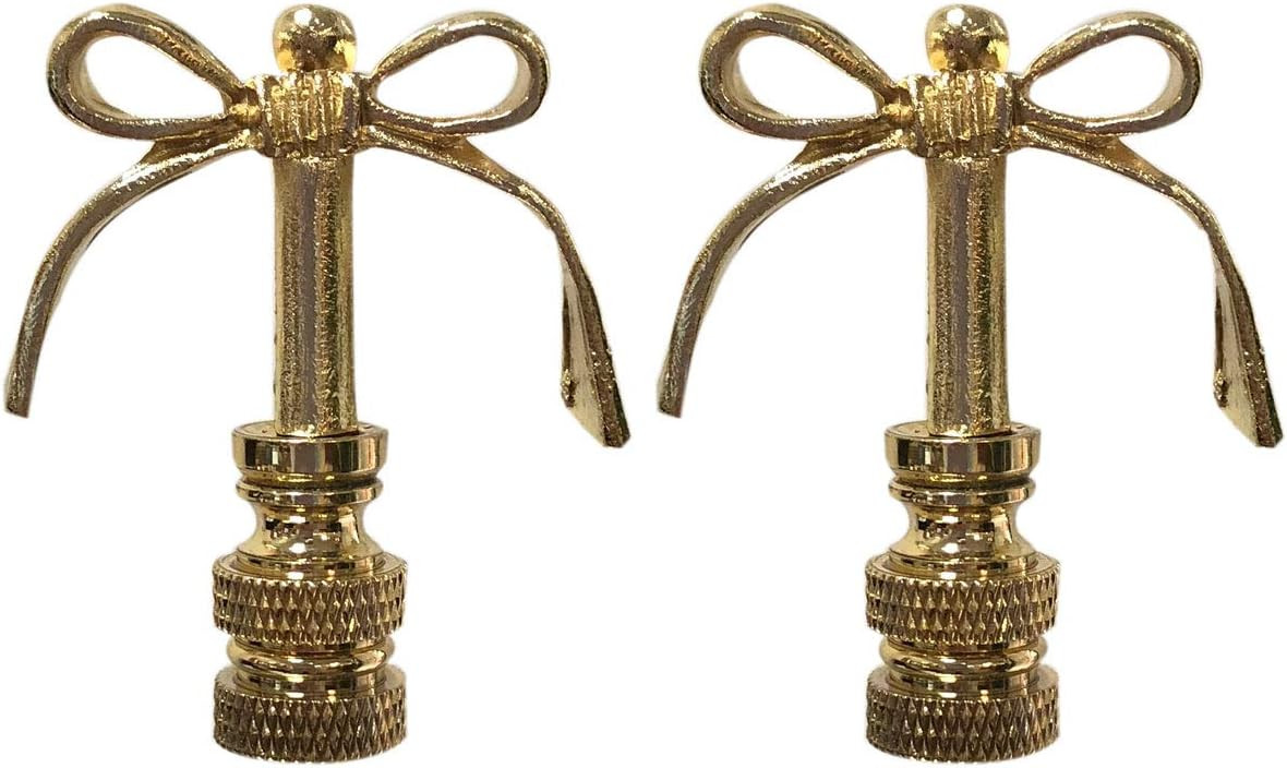 Royal Designs Bow Tie Design 2" Lamp Finial (Polished Brass - 2 Pack) | Amazon (US)