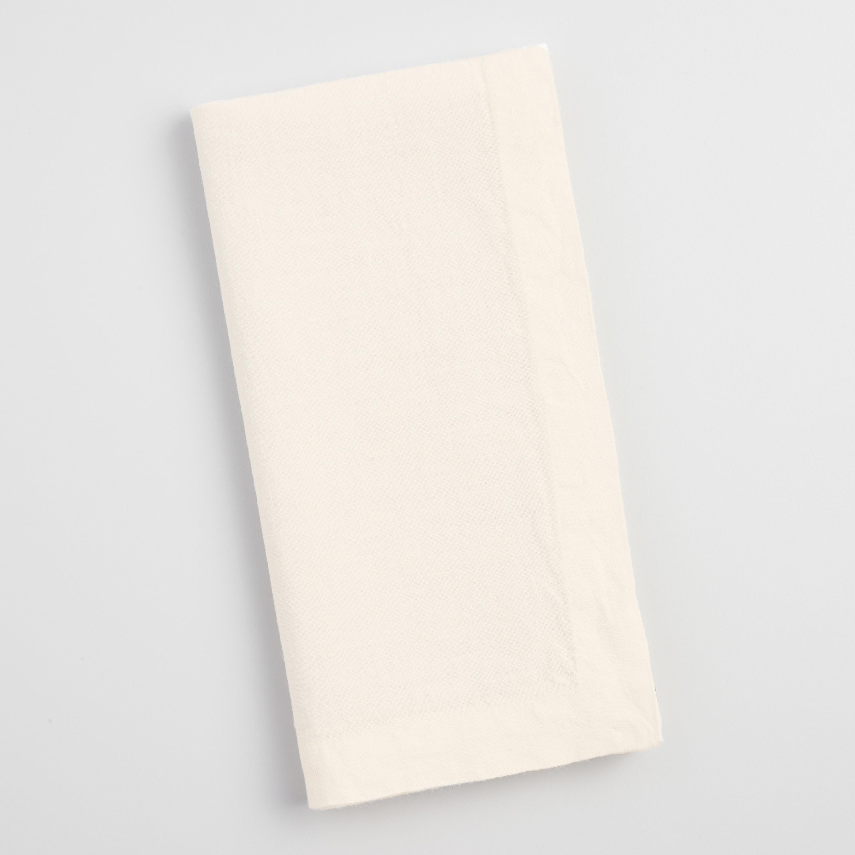 Ivory 100% Linen Napkins Set of 4 | World Market