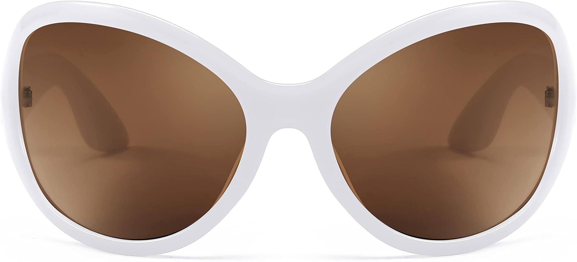 FEISEDY Oversized Trendy Sunglasses Classic Oval Wrap Around Stylish Big Frame Shade Women Glasse... | Amazon (US)