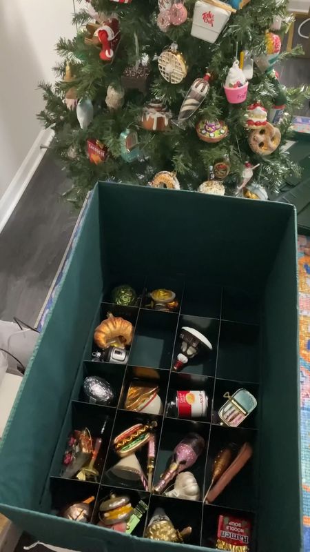 I have a TON of food ornaments so this year I finally caved and ordered an ornament storage cube! So much easier than wrapping each ornament in tissue paper and this one lets you create a QR code if you want to have an easy way to inventory what’s in the cube. Currently buy one get one half off!

#LTKsalealert #LTKhome #LTKSeasonal