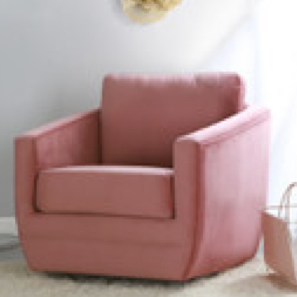 On sale! Featuring six on-trend colors and a unique mid-century design, the Gogh brings an elevated style to the comfort and utility of traditional swivel glider seating. The chair is upholstered in quality soft-touch fabric and filled with plush cushioning for maximum comfort. The gentle gliding motion allows you and your guests to relax in style. Measures 34"W x 38"D x 27"H, weighs 80 lbs.
Full range of swivel and gliding motion;Plush, removable cushion;Quality soft-touch fabric;Dimensions: 34"W x 38"D x 27"H, weight 80 lbs;Available in six color fashions: Black, Candy Apple, Dappled Gray, Dusty Rose, Marigold, Peacock

#LTKGiftGuide #LTKbaby #LTKsalealert