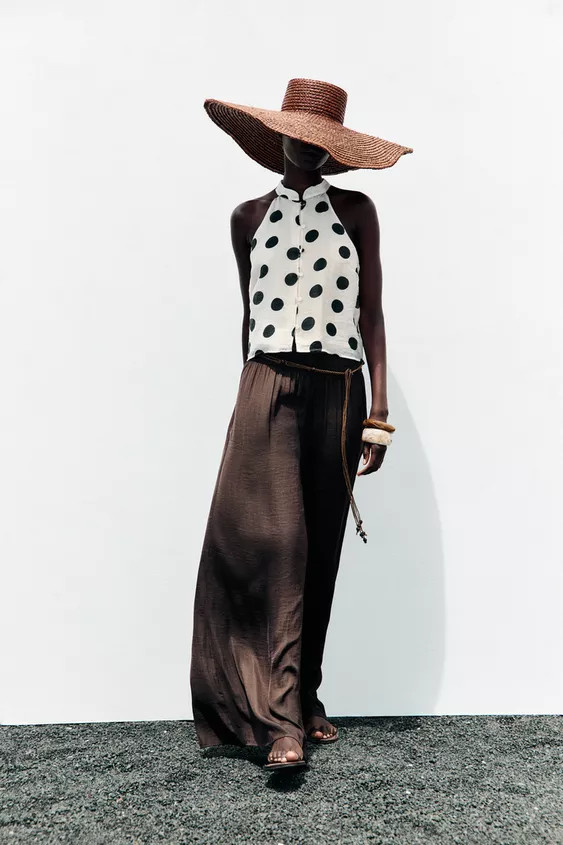 POLKA DOT HALTER TOP | Zara US