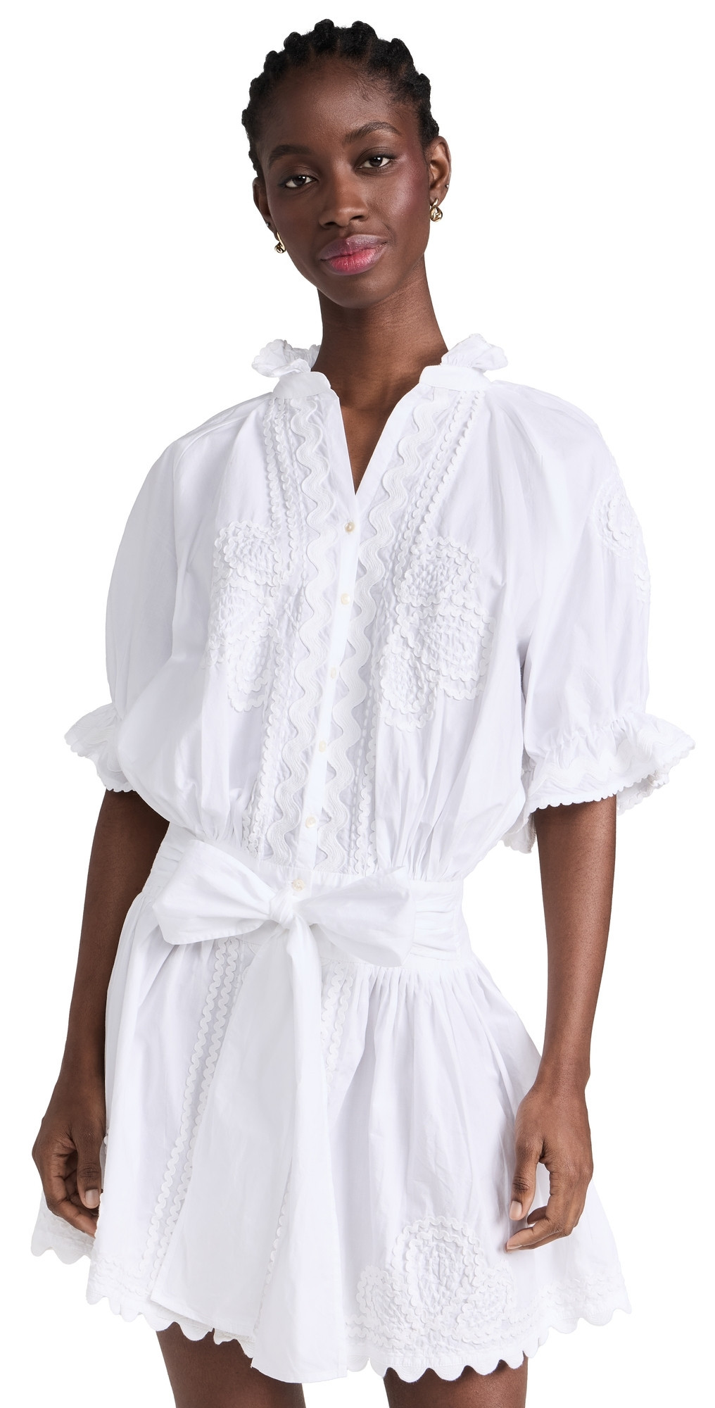 Juliet Dunn Poplin Blouson Dress White 1 | Shopbop