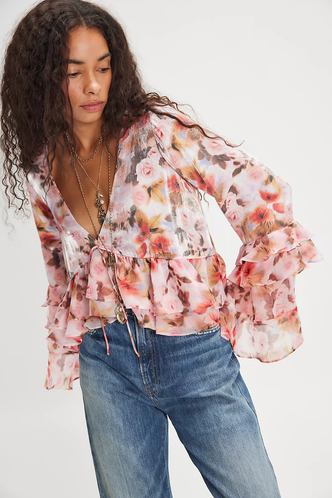 For Love & Lemons Fallen Floral Top | Free People (Global - UK&FR Excluded)