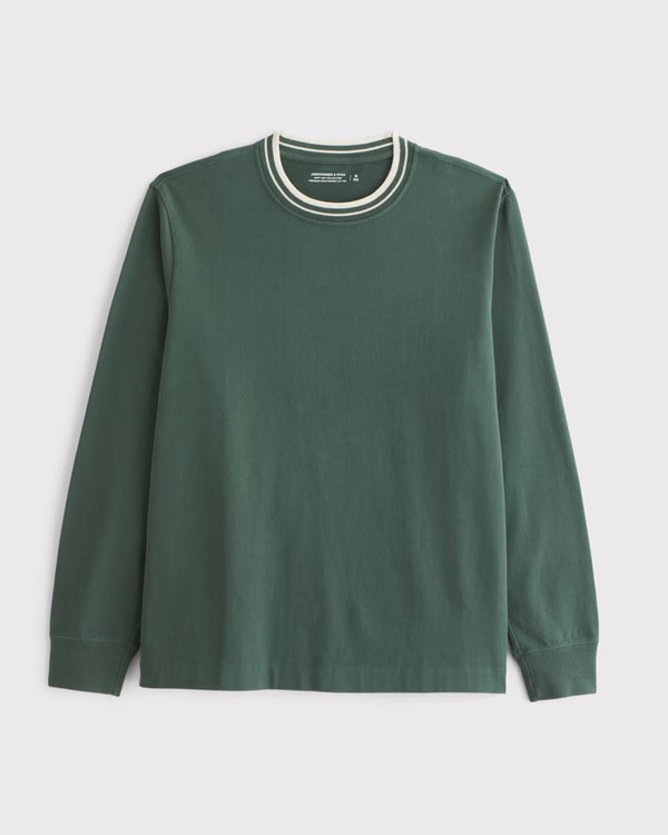 Long-Sleeve Premium Heavyweight 2.0 Tee | Abercrombie & Fitch (US)