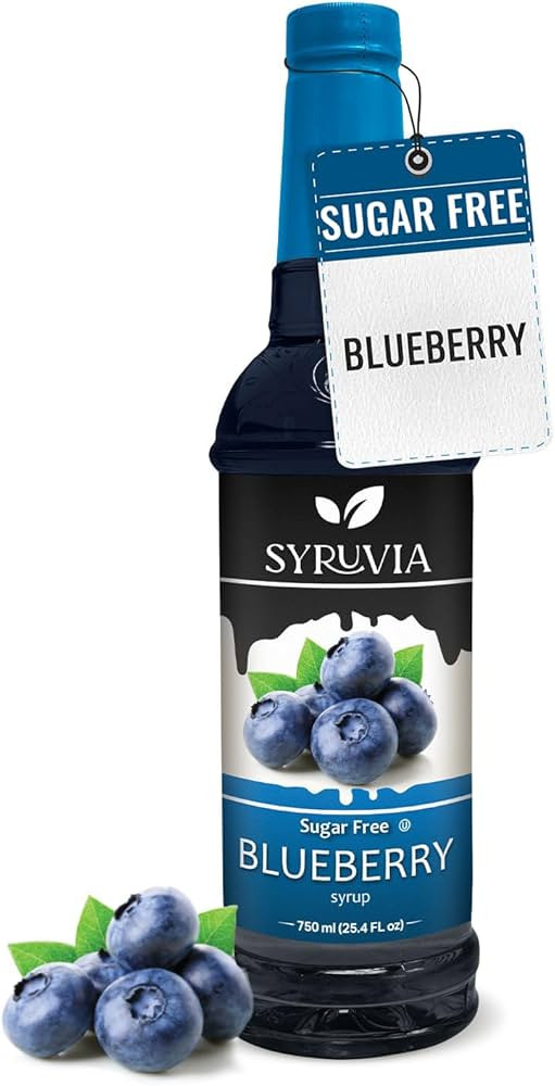 Syruvia Sugar-Free Blueberry Syrup, Flavored Syrup for Drinks, Cocktails, Lemonades, Iced Teas, a... | Amazon (US)