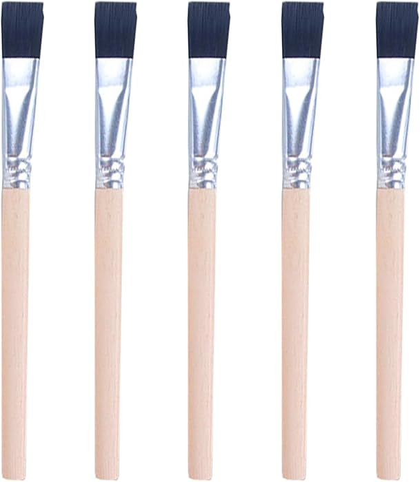 Beautlfultracy 5 Pcs Small Paint Brush Flat Paint Brushes for Small Medium or Larger Paint Job (B... | Amazon (US)