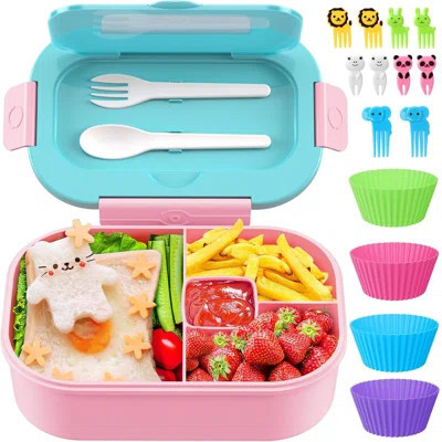 Lunch Box Leakproof 44oz Kids Lunch Box Containers with 4 Compartment | Wayfair North America