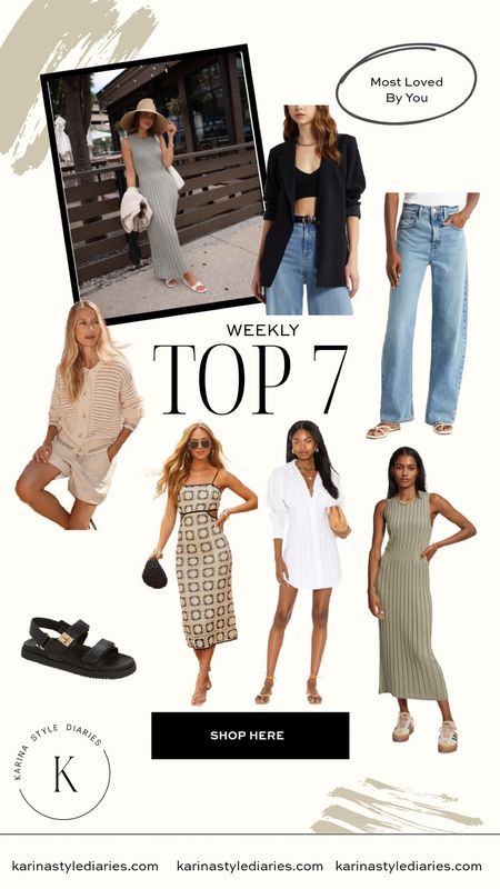 Weekly best sellers! I sized up on jeans 26 and knit dress small, everything else tts. 
Summer dresses
Use code KARINA25 on all purchases from Vici ! 

#LTKParties #LTKTravel #LTKSeasonal