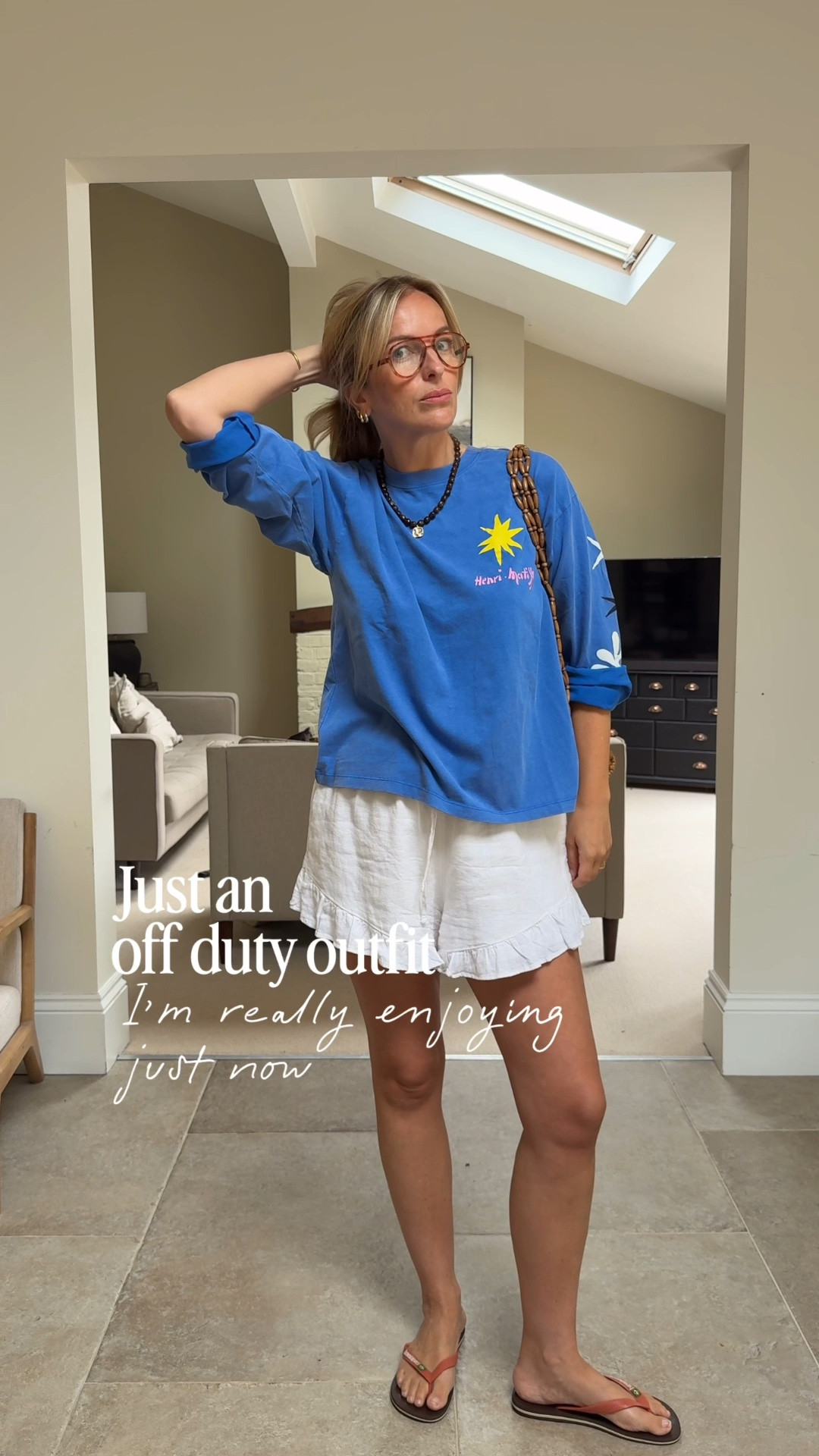 Off duty casual mum outfit 
Love these T shirts just now - lovely weight and wash and great value. 
Wearing a large . 
The shorts I style with a lot they dress up and down with ease , fully lined , pockets , pull on style . 
I wear a large (they fit generous) 

Staycation outfit 
Camping , beach , family holiday

#LTKsummer #LTKtravel #LTKfamily