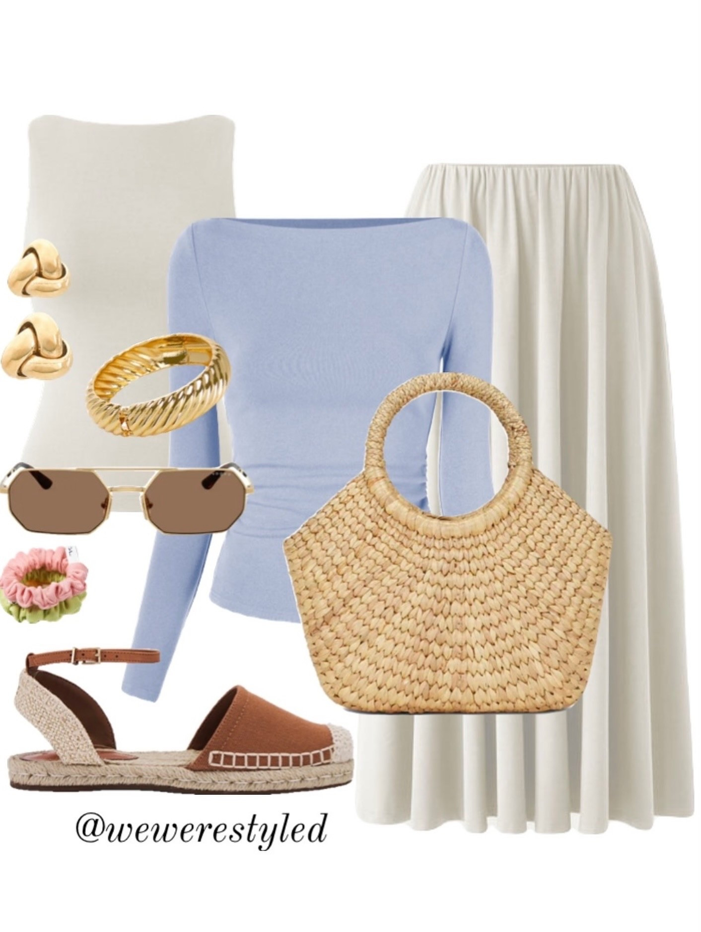 Today’s look feels like a breath of fresh air - light, simple, and a little coastal 🐚🪸

Lately I’ve been drawn to warmer neutrals and pieces that feel easy, but still intentional. This lilac top was meant to be layered over the shoulders like a soft wrap - just enough to add dimension. Paired with a white top and maxi skirt, it brings balance and freshness to the look. These pieces are from @ogl_move ✨

The basket bag, espadrilles and a few golden details - everything adds up.

It’s the kind of outfit I’d wear for slow mornings by the sea or walking to the market. Modest, breathable, and quietly refined.

If you’re building a summer wardrobe that feels calm and wearable, save this post and comment below TOP and I’ll DM you all the details.

Would you wear this outfit? Let me know in the comments! 😊
.
.
.
#virtualstyling #virtualstylist #outfitinspo #fashioninspo #modestfashionblogger #creativeedits #fashionedits #fashioninspiration #outfitoftheday #outfits #outfitideas4you #modeststyle #summerstyle #summerfashion #outfitideas #pinterestinspo #pinterestoutfits #fashioninspo #stylepost #streetstylegermany #streetstyleparis #streetstylelondon #streetstyledeluxe #parisstreetstyle #koreanstreetfashion #summerstyles