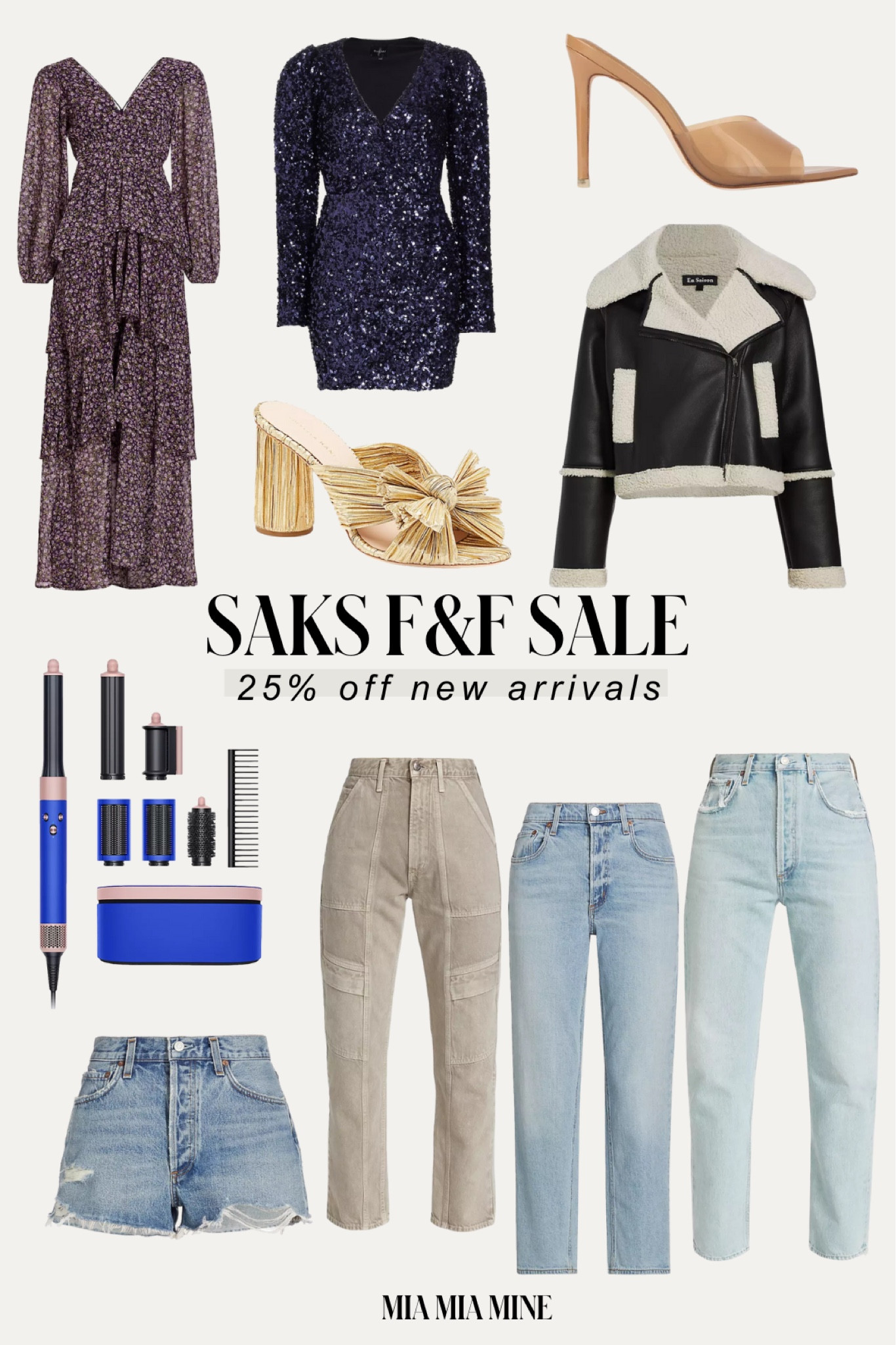 Saks friends and family sale - save 25% on agolde jeans, Dyson air wrap, holiday dresses and shearling jackets 

#LTKstyletip #LTKSeasonal #LTKsalealert