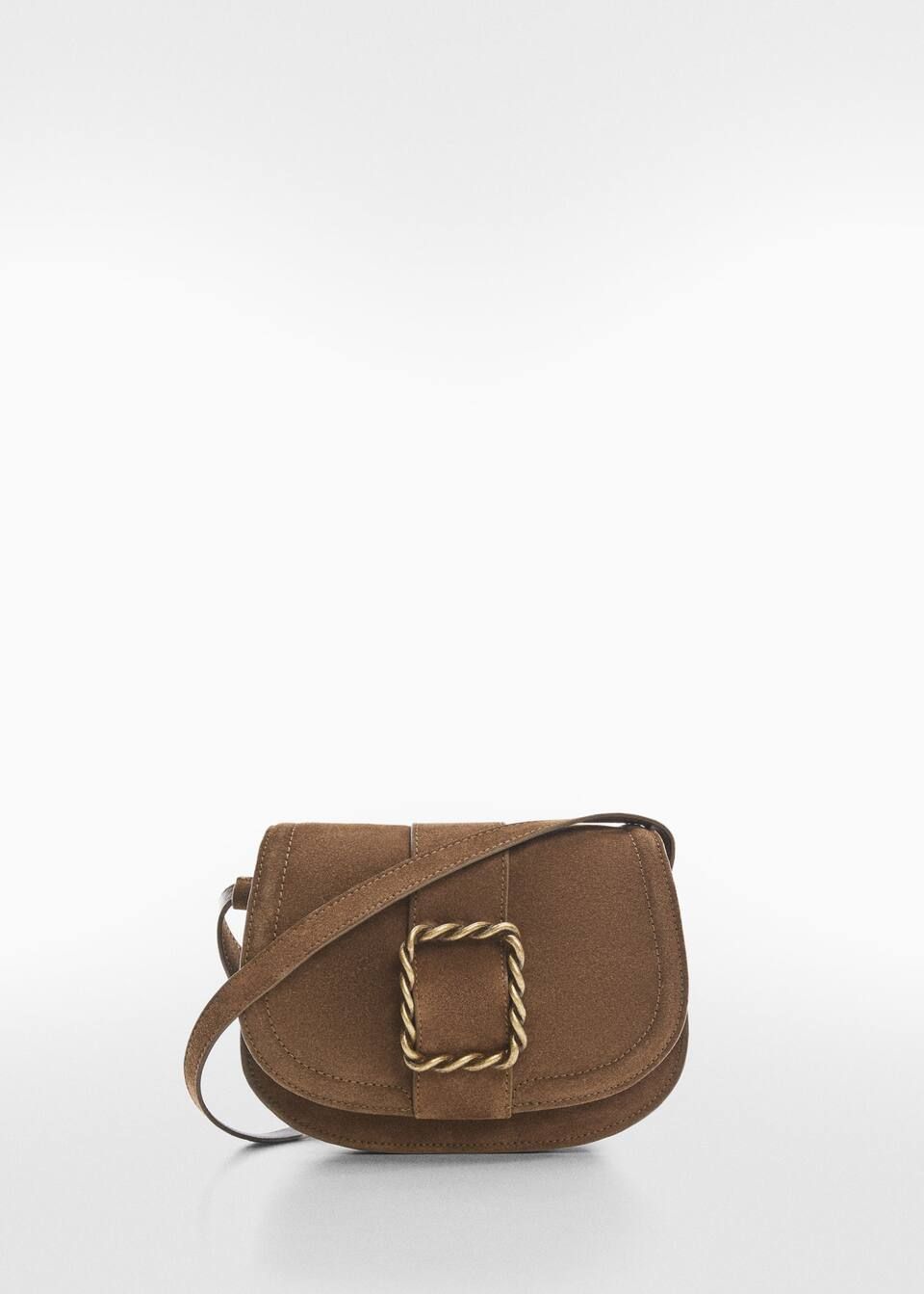 Buckle leather bag -  Women | Mango USA | MANGO (US)