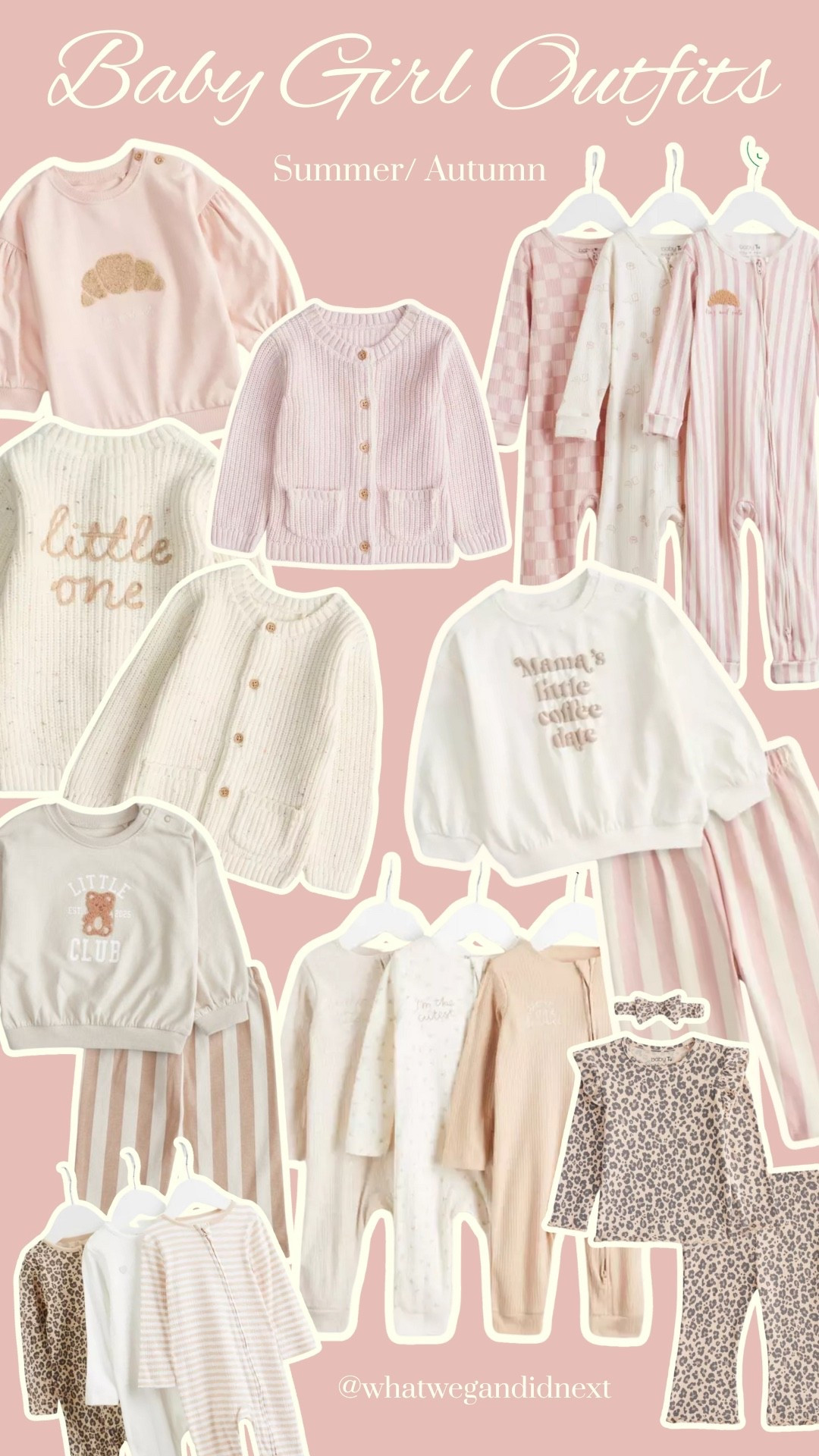 Baby Girl Outfits for Summer/ Autumn 🥐 

Cute baby girl outfits featuring croissants, leopard print and pin striped. Coordinating outfits, jumpers, cardigans, zip sleepsuits/ babygrows.

#LTKbaby #LTKkids #LTKfamily
