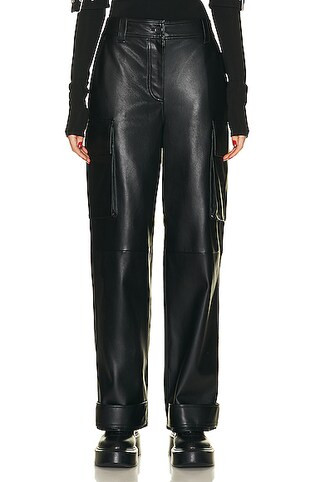 Asha Faux Leather Cargo Pant | FWRD 