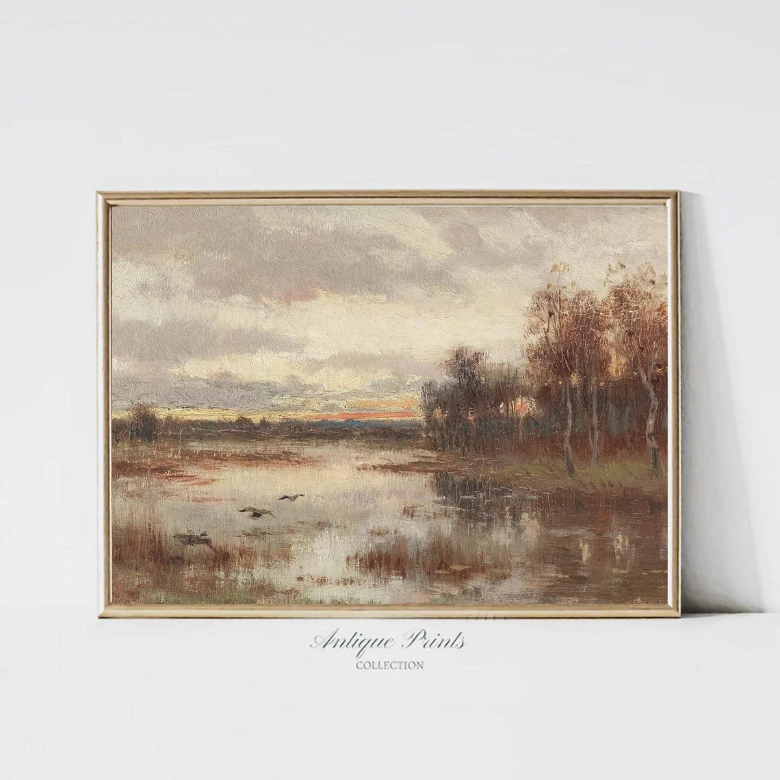 Fall Landscape Wall Art, Vintage Autumn Forest, Antique Farmhouse Kitchen Poster, Fall Countrysid... | Walmart (US)