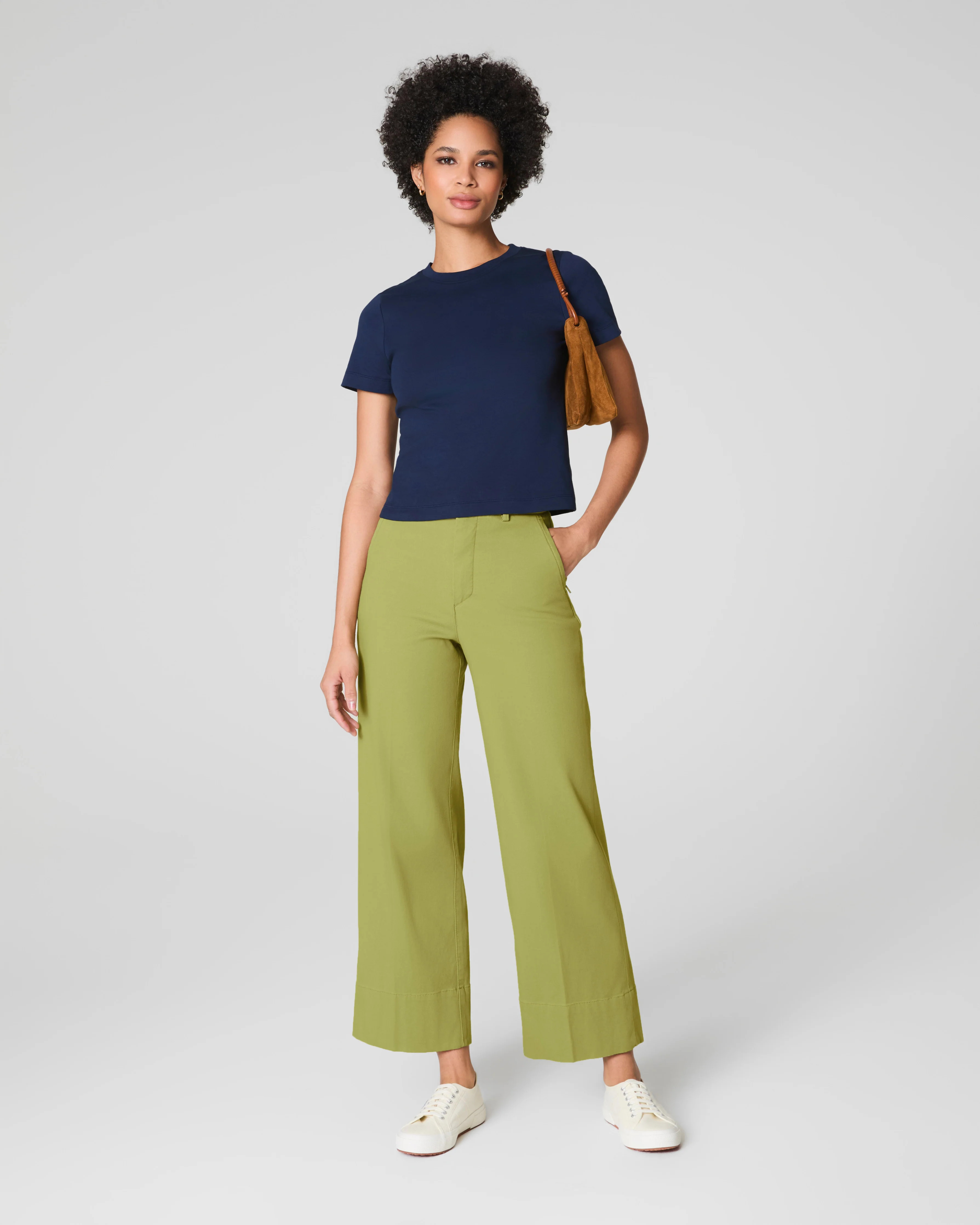 SPANXsupersmooth™ Stretch Twill Cropped Wide Leg Pant | Spanx