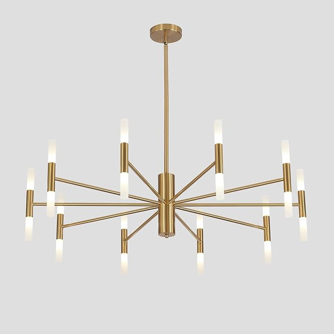 KCO Lighting Modern Gold Brass LED Sputnik Chandelier 20-Light Luxury Round Pendant Lighting Fixt... | Amazon (US)