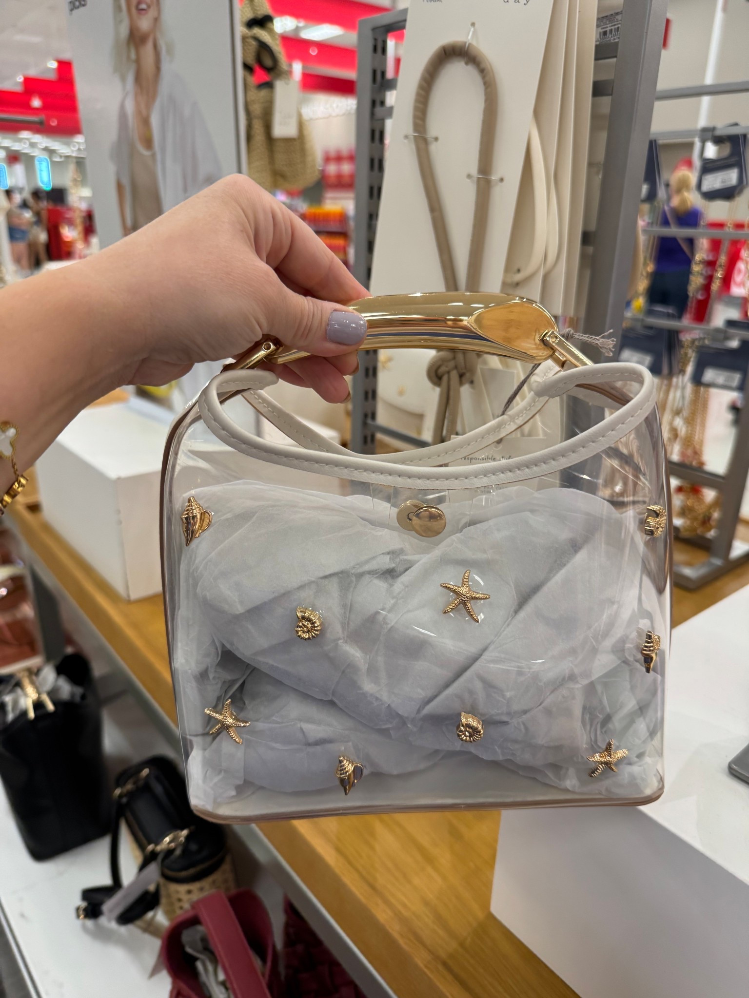 Obsessed with this bag! @target @targetstyle #target #bag #seashell #targetstyle #summerbag #summer 

#LTKFindsUnder50 #LTKStyleTip #LTKItBag