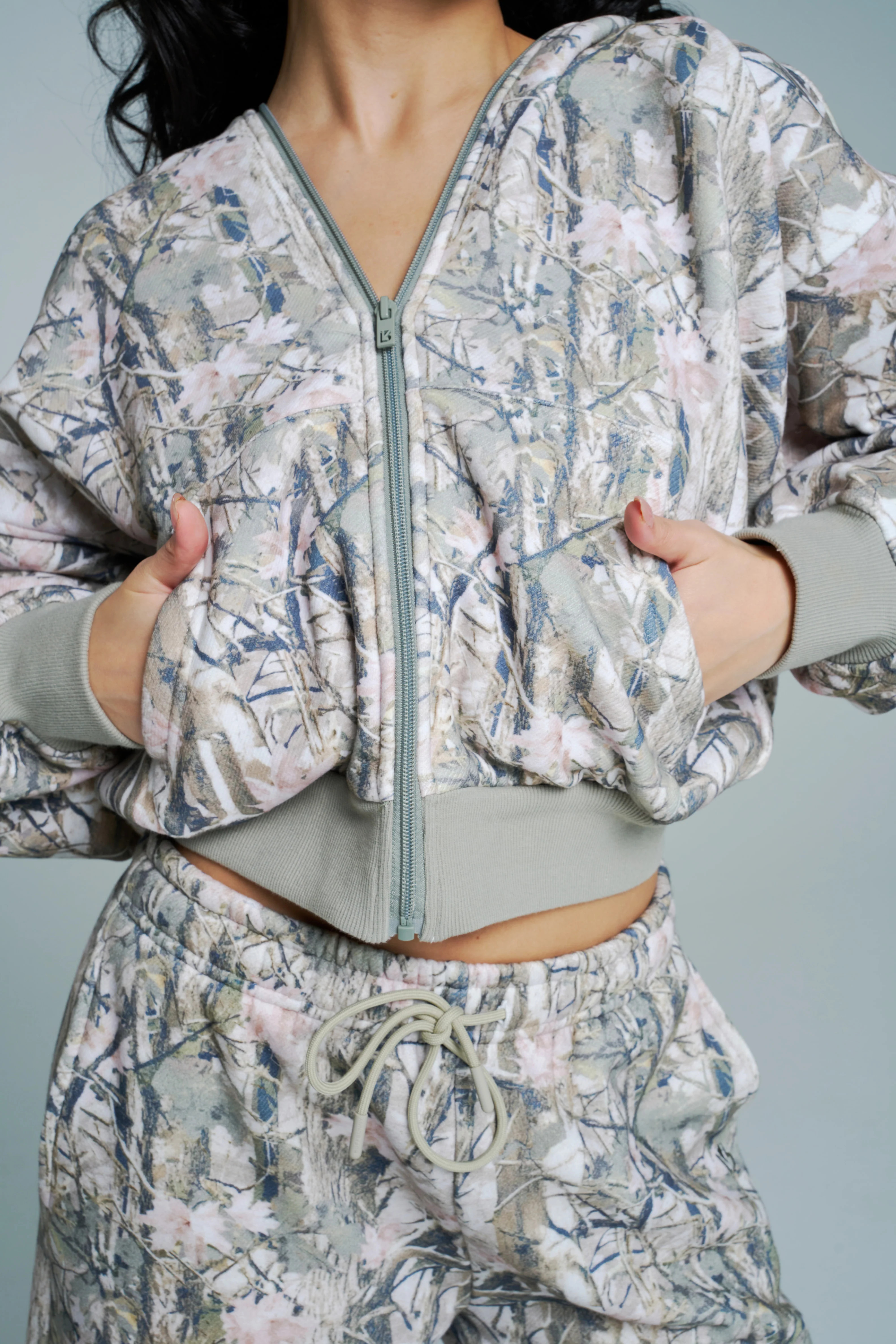 Plush Fleece Zip Hoodie - Pink Camo | Buffbunny Collection