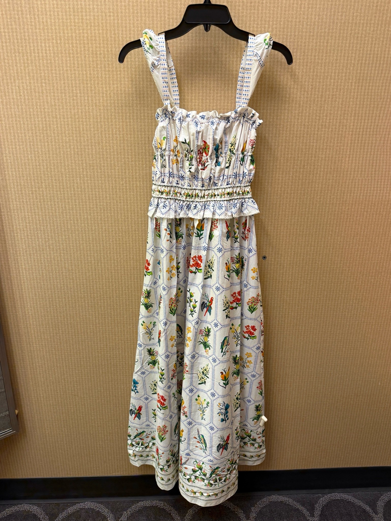 The Tropical Porcelain Maxi Dress from FARM Rio is such a stunning summer statement with its colorful tropical print, soft blue detailing, and romantic silhouette. 😍 The mix of florals, parrots, and porcelain-inspired patterns gives it the prettiest vacation-ready look for a tropical getaway, resort dinner, or summer event. 🦜🏝️ Such a fun, vibrant dress that instantly feels like vacation mode. Linked this one and more colorful FARM Rio favorites! 🤗 #vacationdress #farmrio #summerfashion

#LTKSeasonal #LTKootd #LTKTravel