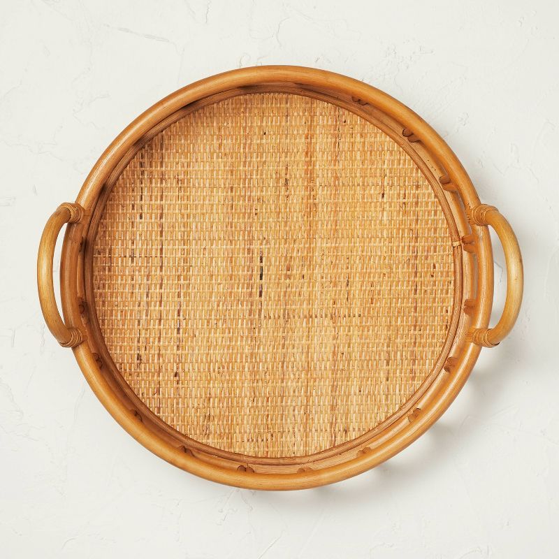 17" Rattan Decorative Coil Round Serving Tray - Opalhouse™ designed with Jungalow™ | Target