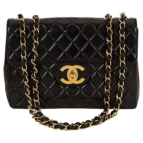 Chanel Black Jumbo Flap Bag | One Kings Lane