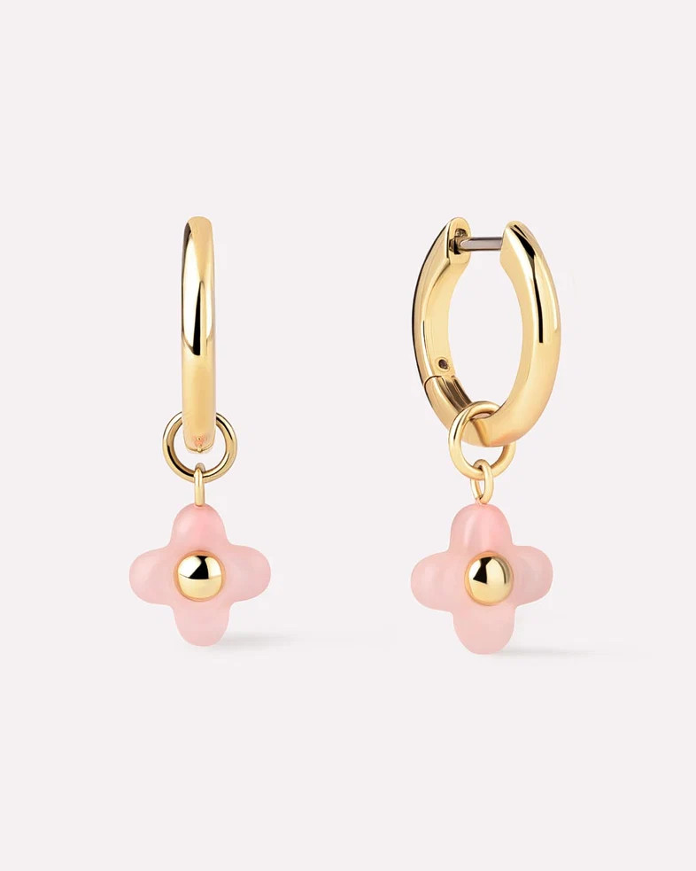 Liora Hoops Rose Quartz | Ana Luisa