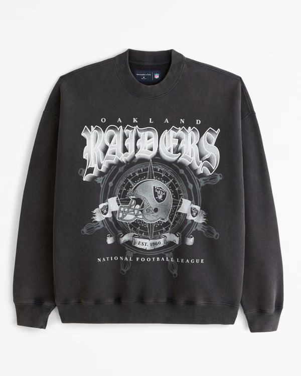 Oakland Raiders Graphic Crew Sweatshirt | Abercrombie & Fitch (US)