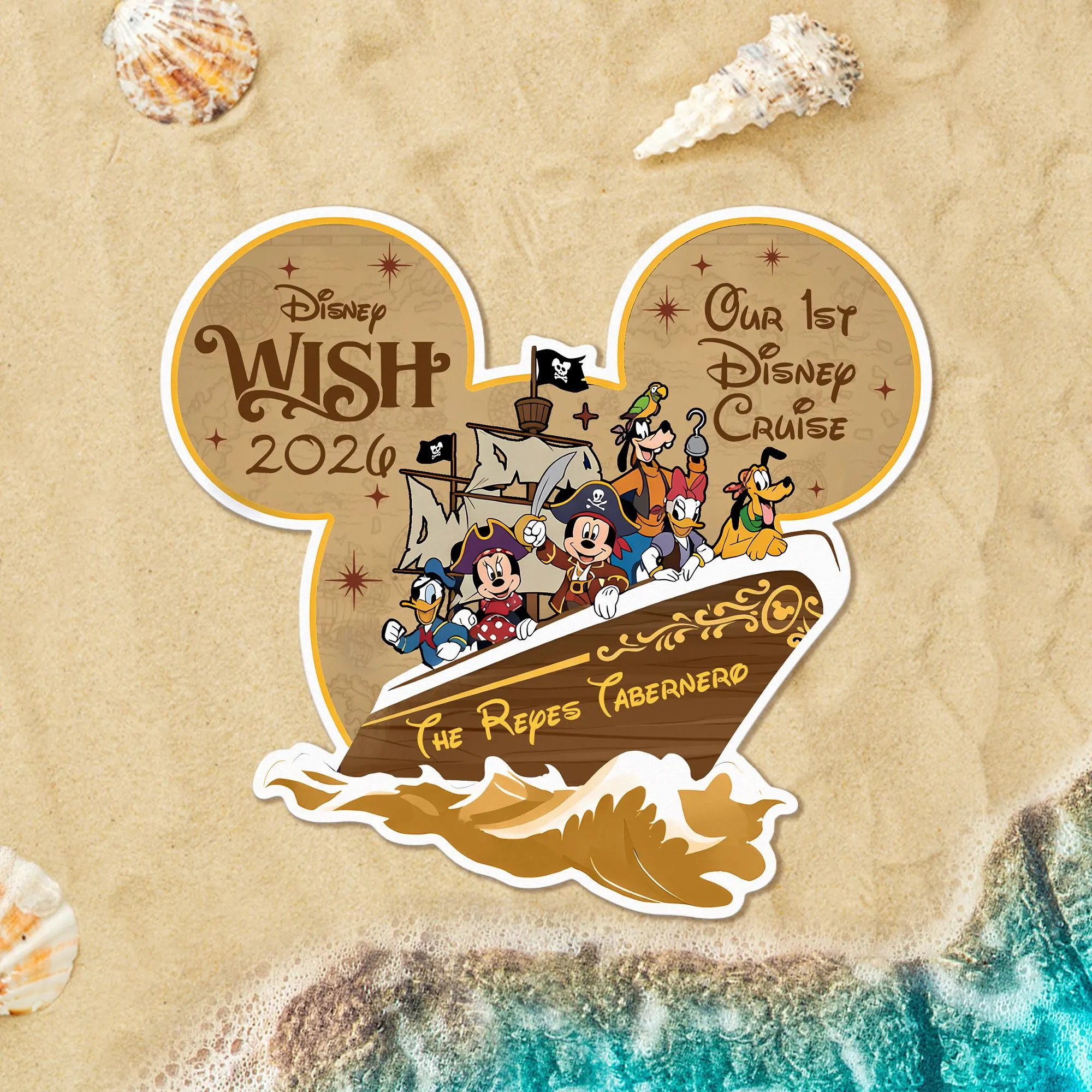 Custom Our 1st DN Pirates Cruise Magnet, Personalized DN Cruise Door Decor, Mickey & Friends Family Trip Cruise Family Trip Magnet | Etsy (Global)