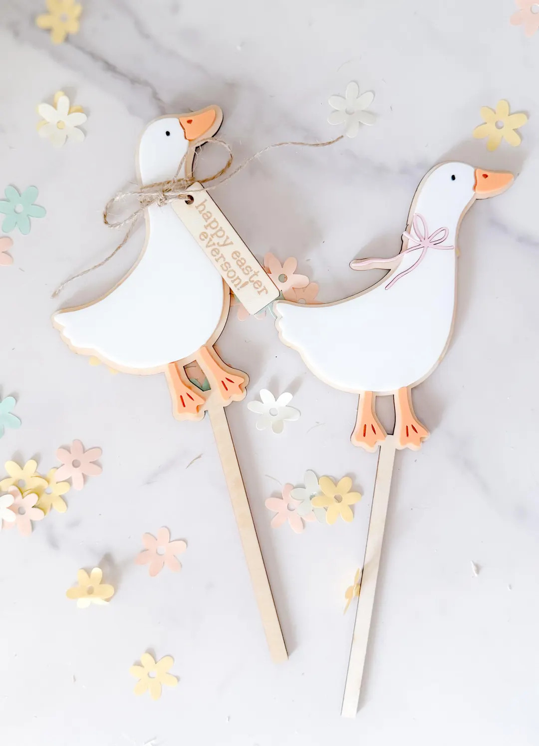 Personalized Easter Basket Name Tag Sticks – Custom Laser-Cut Tags - Goose | Etsy (US)