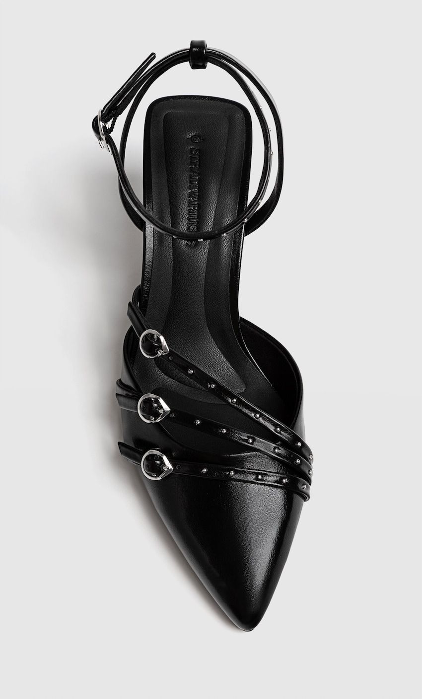 Chaussures à talon noires avec boucle - Chaussures à talon femme | Stradivarius France | Stradivarius (FR)