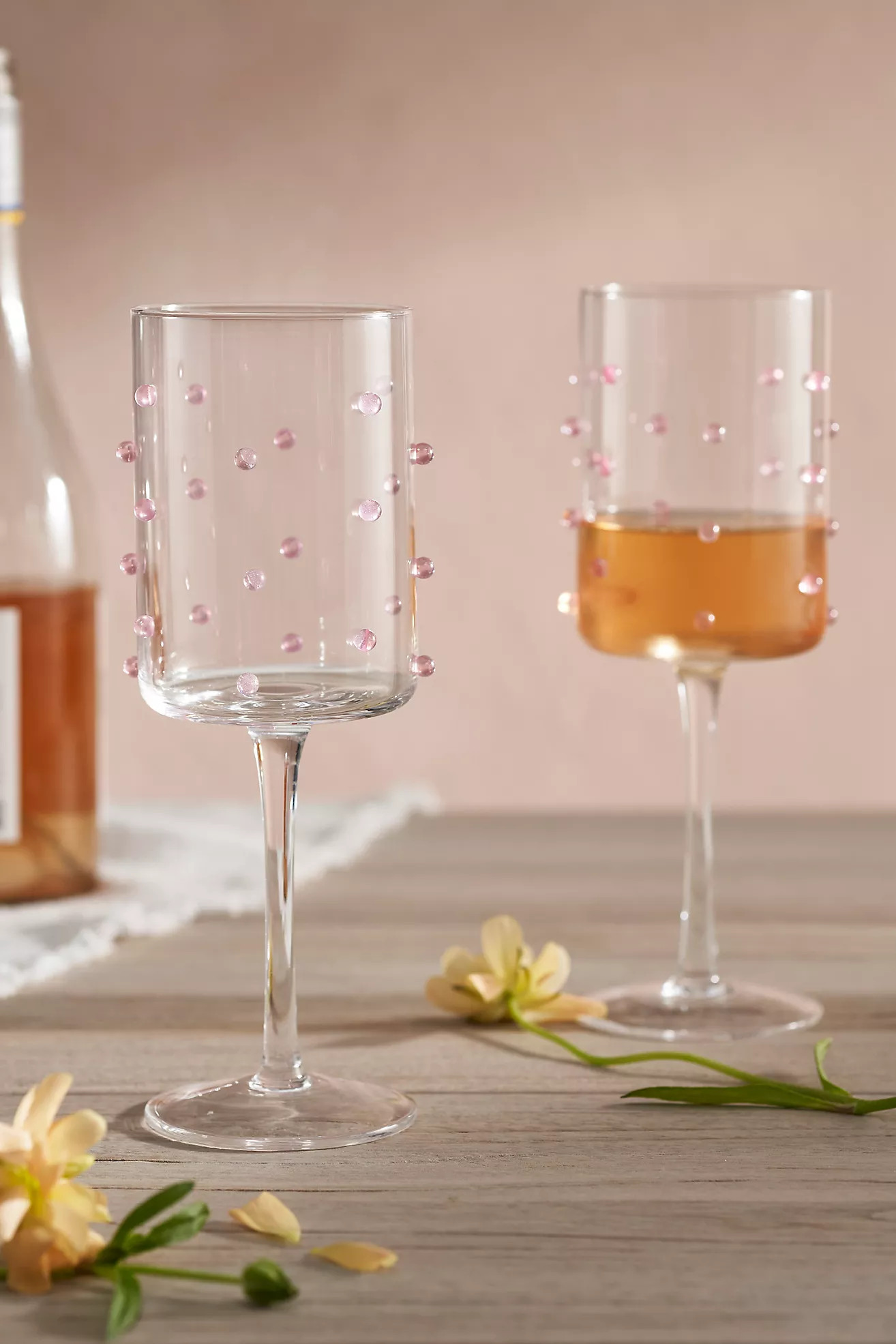Pink Confetti Wine Glasses, Set of 2 | Terrain