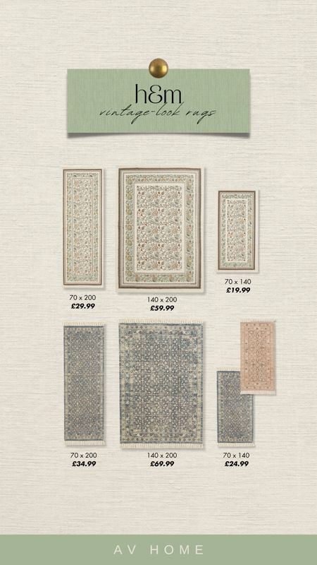 New affordable vintage-look rugs at H&M

#LTKhome #LTKeurope #LTKSpringSale