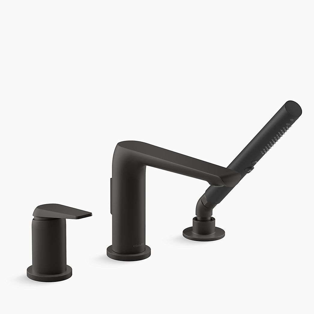 Deck-mount bath faucet with handshower | Kohler