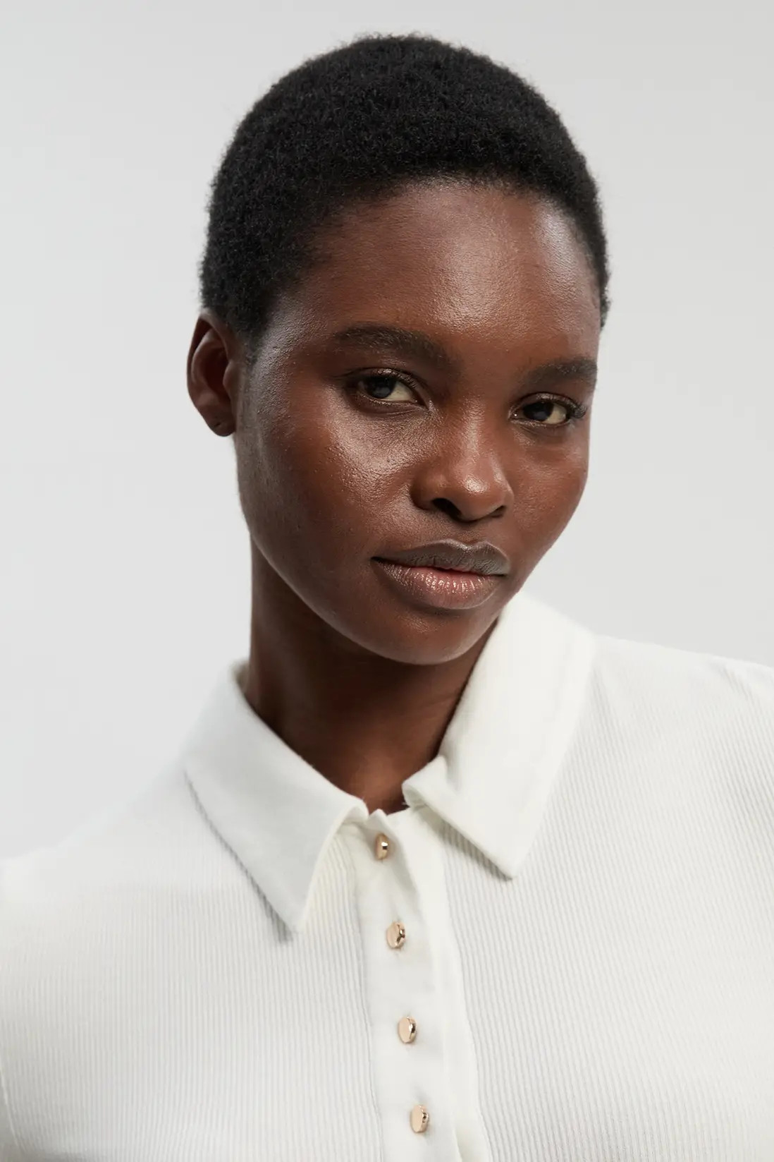 Ivory Viscose Rib Button Up Collared Shirt Maxi Dress | Karen Millen | Karen Millen